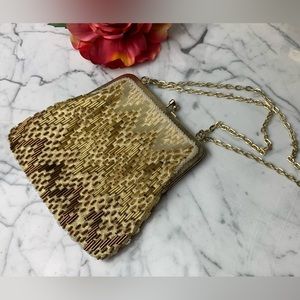 Fine Arts Bag Co. Inc. Vintage Gold Beaded Bag